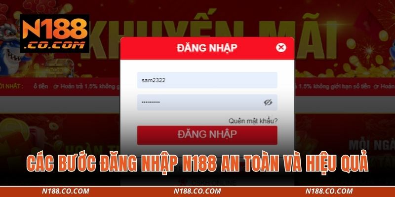 Các bước đăng nhập N188 an toàn và hiệu quả
