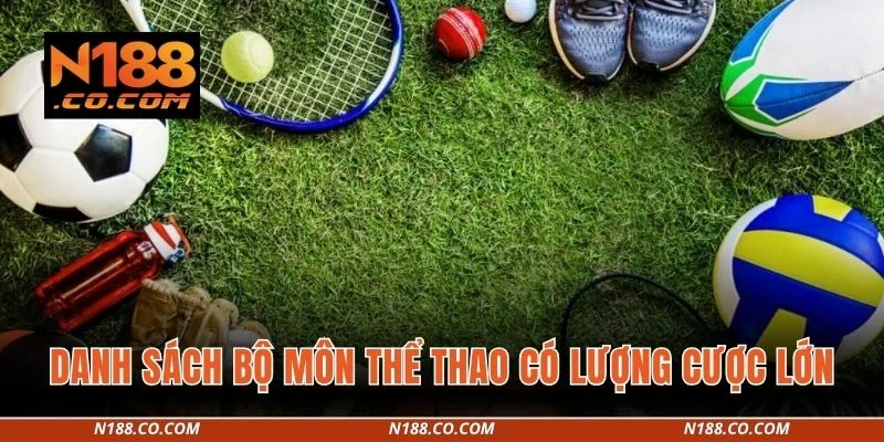 Danh sách bộ môn thể thao có lượng cược lớn